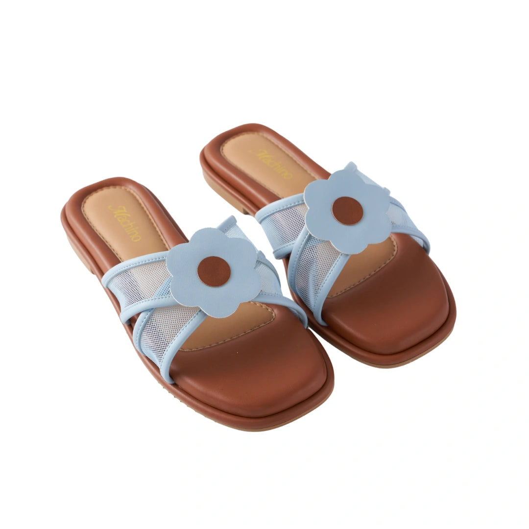Hana Cross Sandals in Mesh Blue – Machino