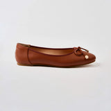 Classic Ballerina Flats in Camel Brown