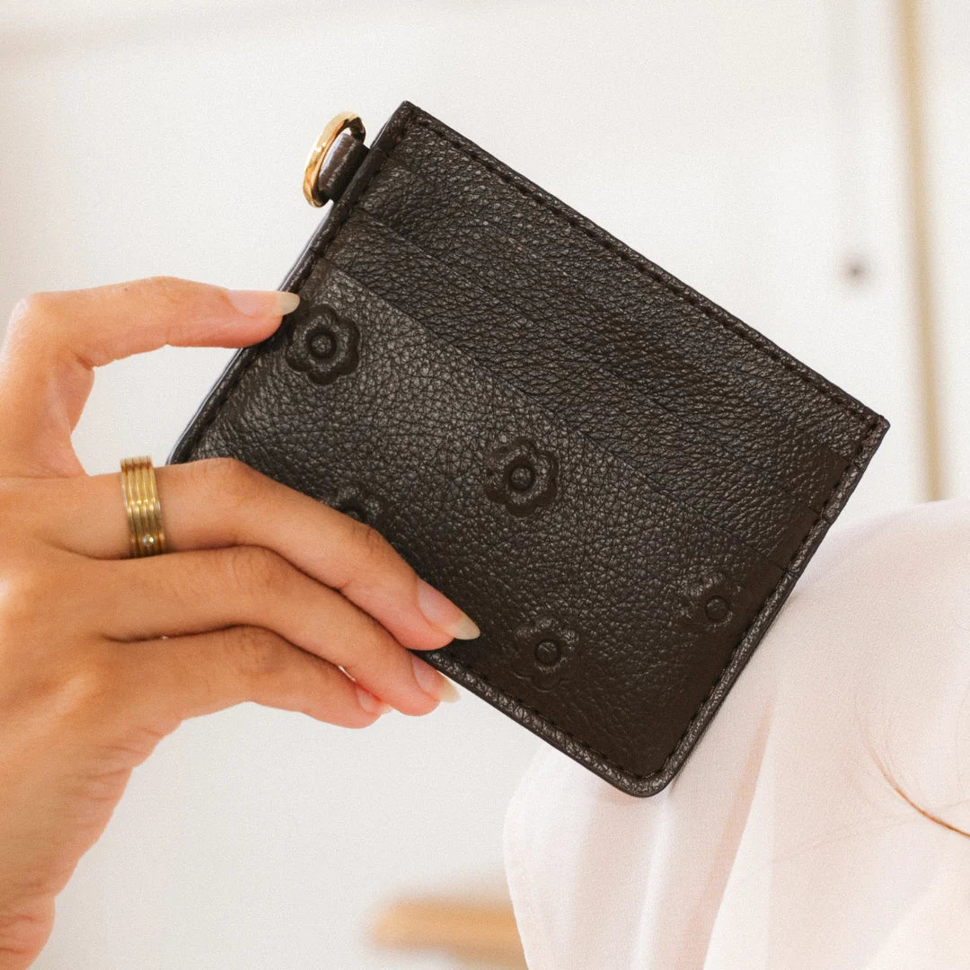 Coco Card Holder in Espresso Brown