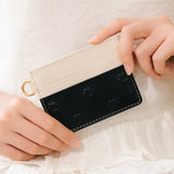 Coco Card Holder in Ivory & Black