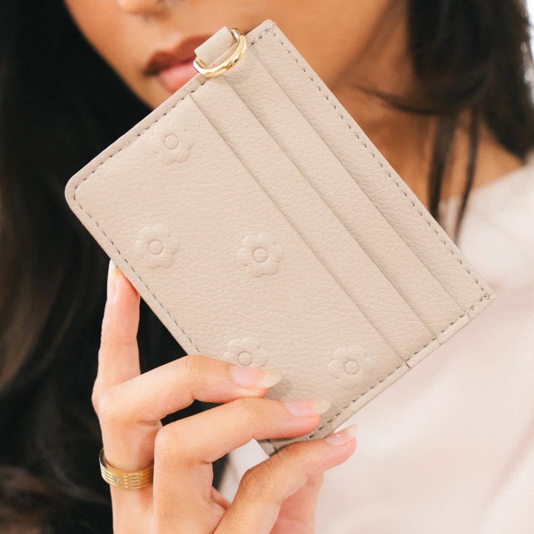 Coco Card Holder in Taupe