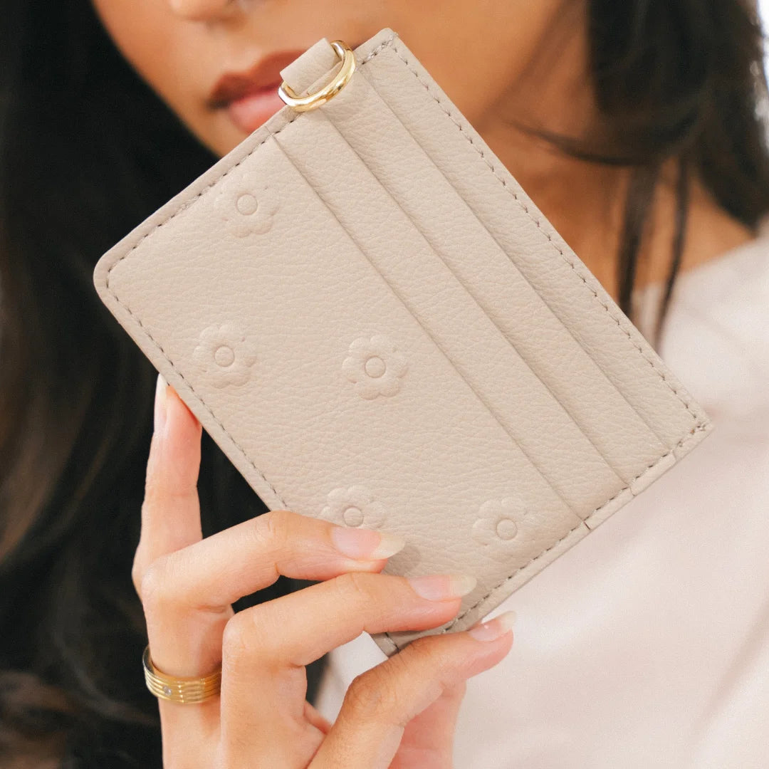 Coco Card Holder in Taupe