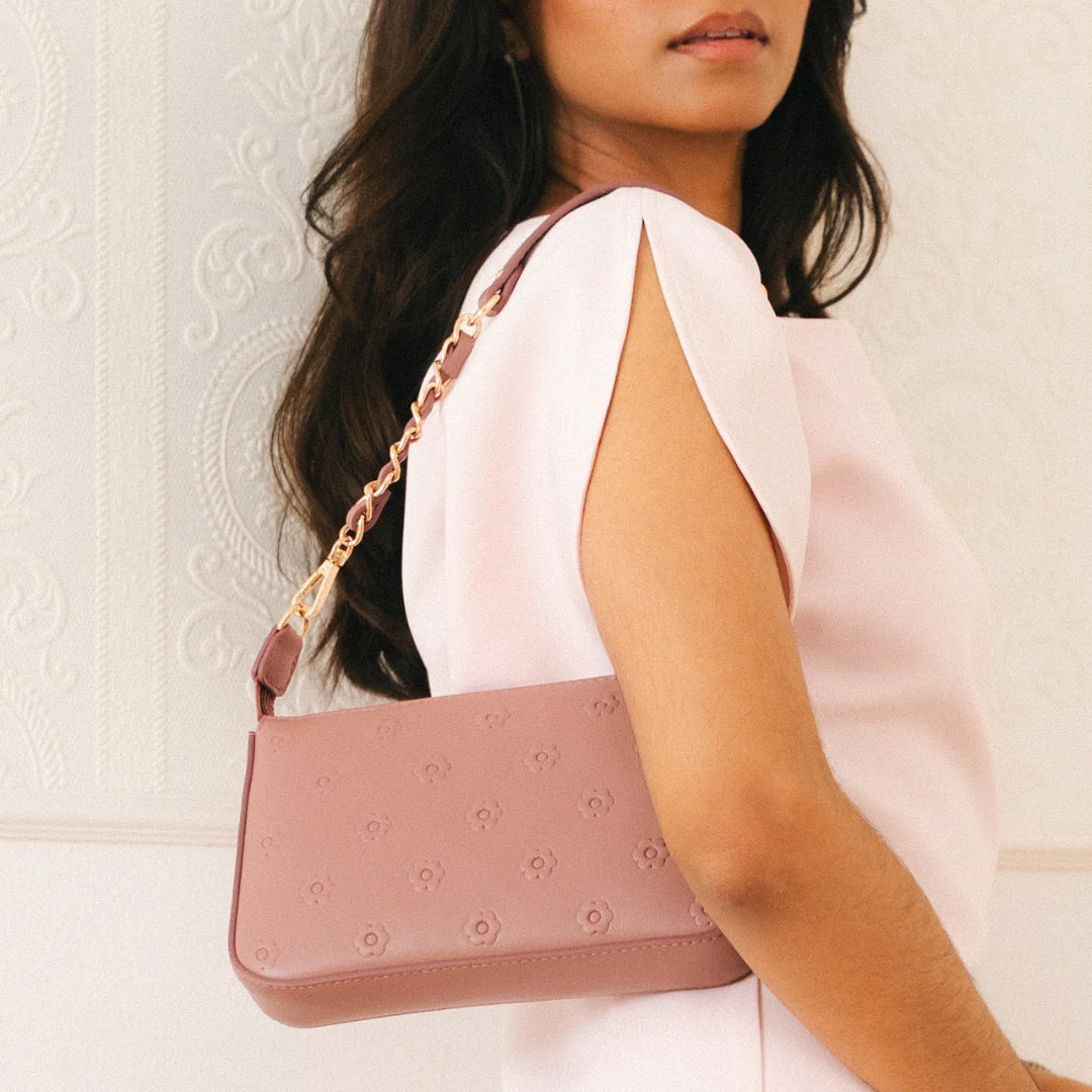 Daisy Dual Wristlet in Mauve