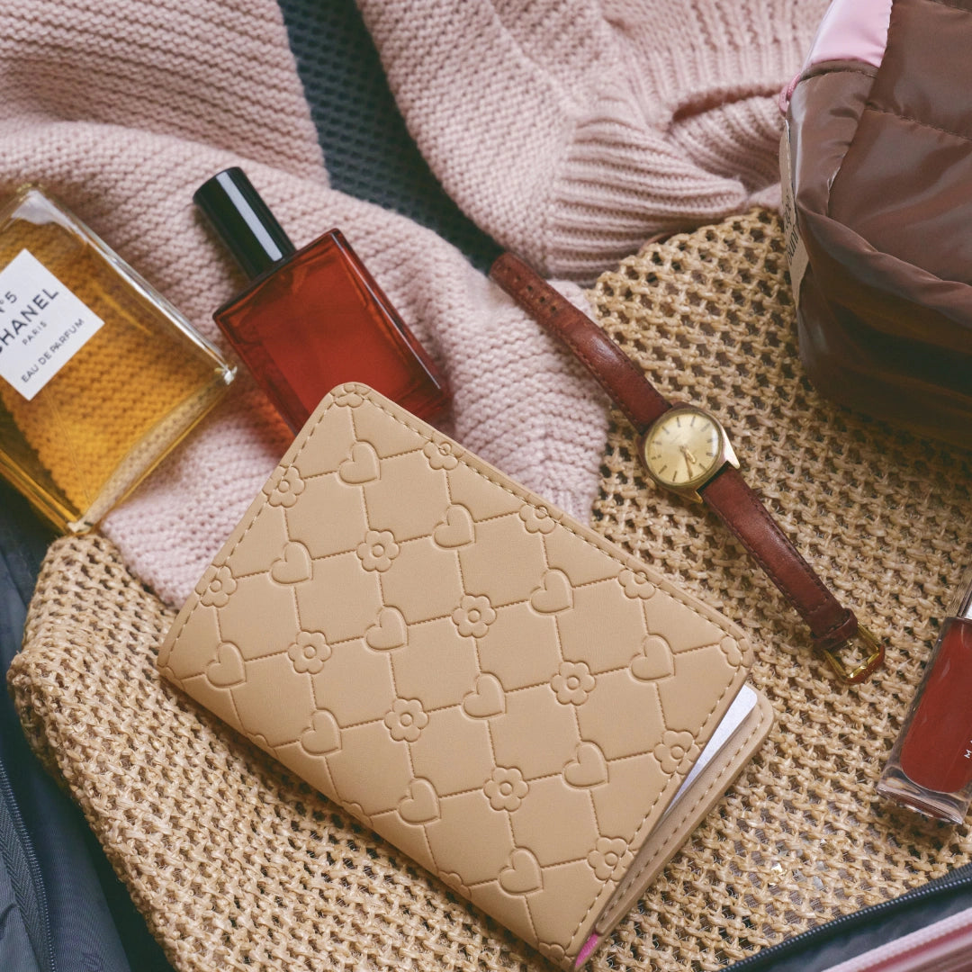 Elle Passport Holder in Beige