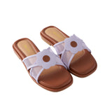 Hana Cross Sandals in Mesh Purple