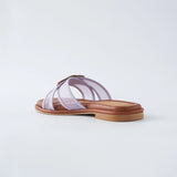 Hana Cross Sandals in Mesh Purple