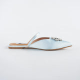 Hana Flats Mules in Jewel Baby Blue (Offline Exclusive)