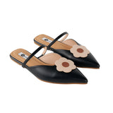 Hana Flats Mules in Black