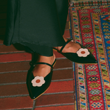 Hana Flats Mules in Black