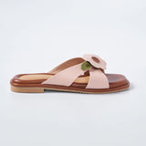 Harie Flats in Dusty Pink & Brown