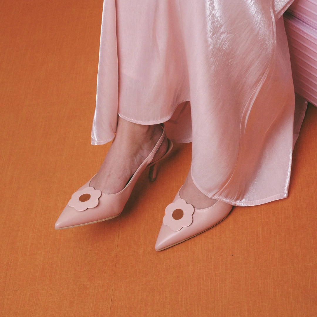 Kasih Kitten Heels in Dusty Pink