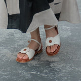 Keen Sandals with Buckle in Hana White