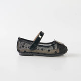 Mini Pointe Ballerina Flats in Hana Polka Black