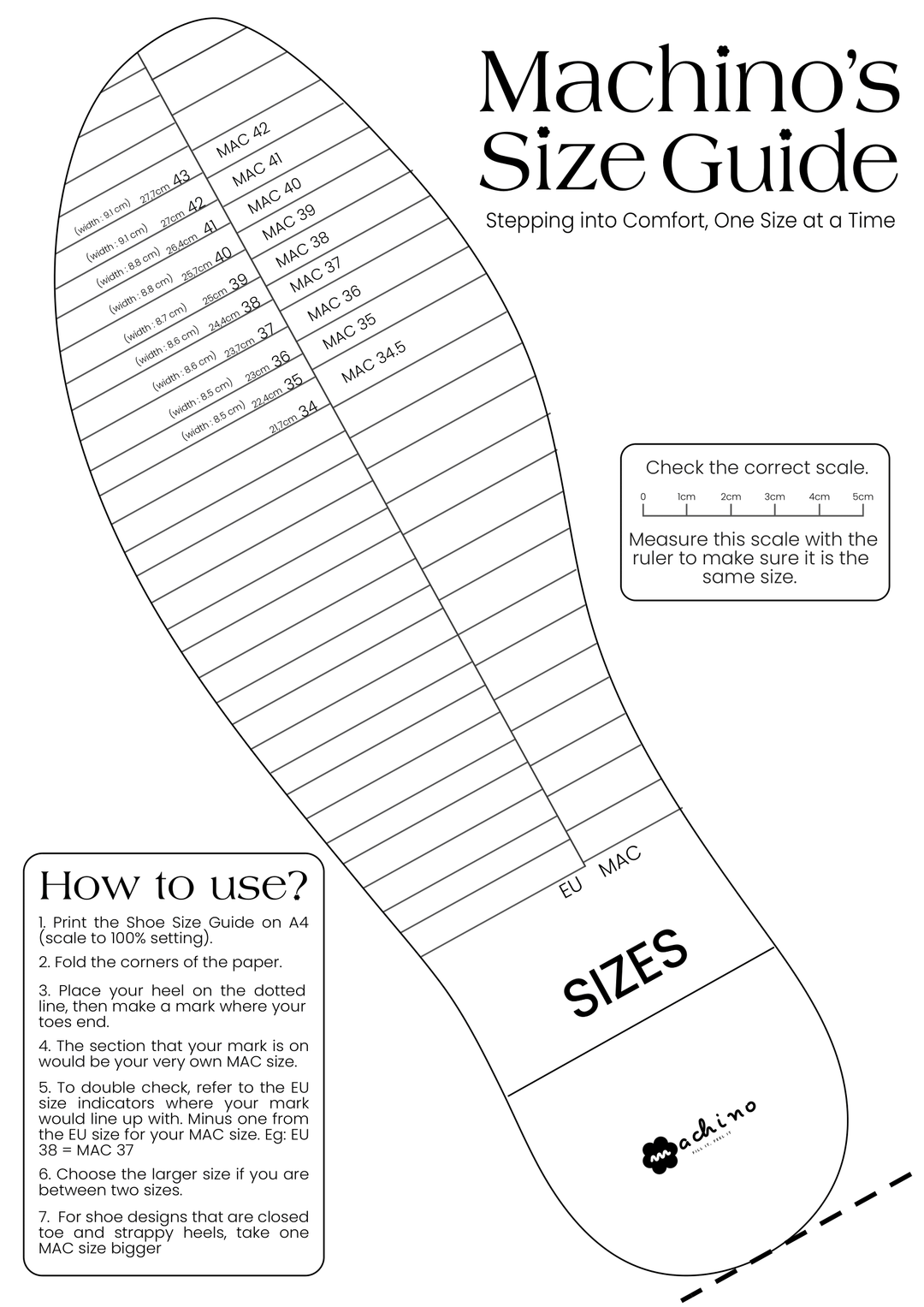 Shoe Size Guide – machino (Machino Group Sdn Bhd 1549199-D)