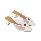 Moment Mules 2.0 in White Mesh