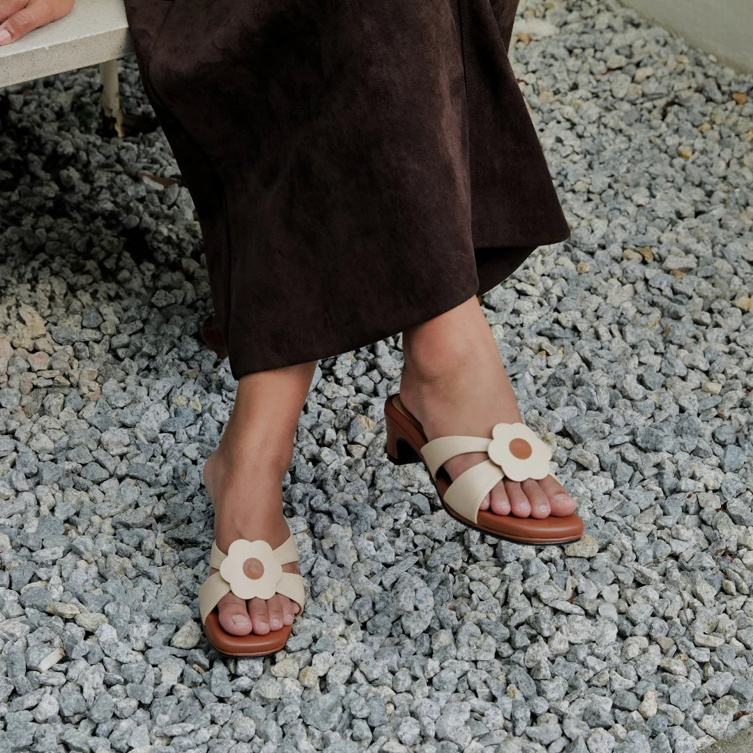 Harmony Heels in Hana Beige & Brown