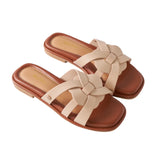 Weave Flats in Hana Beige