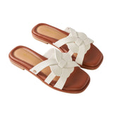 Weave Flats in Hana White